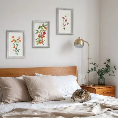 Fototapete mit Vintage-Retro-Blumenmalerei
