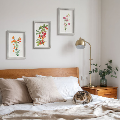 Fotowand Vintage-Retro-Blumenmalerei