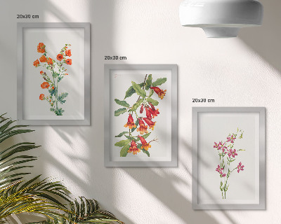 Fotowand Vintage-Retro-Blumenmalerei