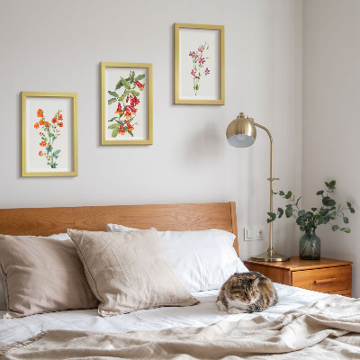 Fotowand Vintage-Retro-Blumenmalerei