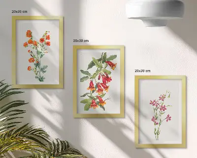 Fototapete mit Vintage-Retro-Blumenmalerei