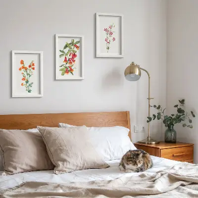 Fototapete mit Vintage-Retro-Blumenmalerei