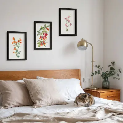 Fototapete mit Vintage-Retro-Blumenmalerei