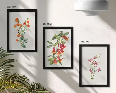 Fototapete mit Vintage-Retro-Blumenmalerei