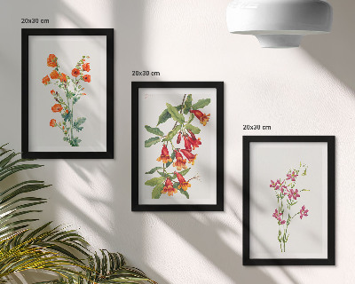 Fotowand Vintage-Retro-Blumenmalerei