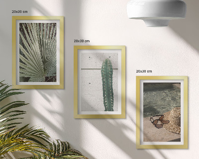 Bilderwand Tropische Pflanzen und Urlaubsaccessoires für die Küste