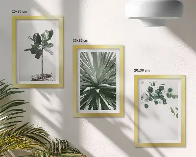 Fotowand mit Grünpflanzen im minimalistischen Stil