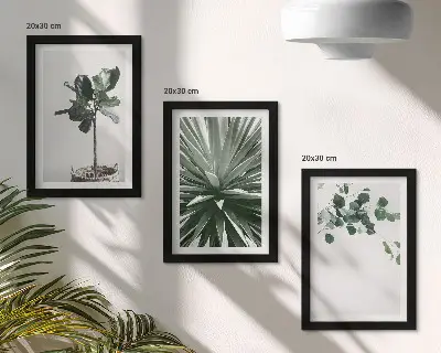 Fotowand mit Grünpflanzen im minimalistischen Stil
