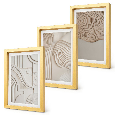 Fotowand Abstrakte Muster in Beige- und Weißtönen