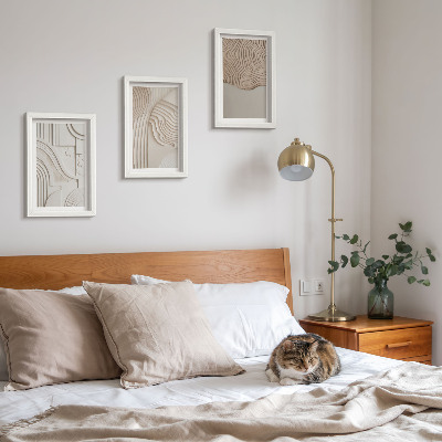 Fotowand Abstrakte Muster in Beige- und Weißtönen