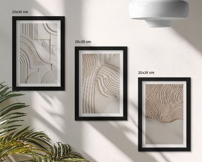 Fotowand Abstrakte Muster in Beige- und Weißtönen