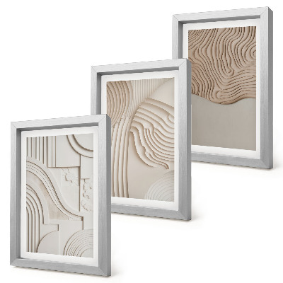 Fotowand Abstrakte Muster in Beige- und Weißtönen