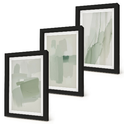 Bilderset mit rahmen Abstrakte Muster im Aquarellstil
