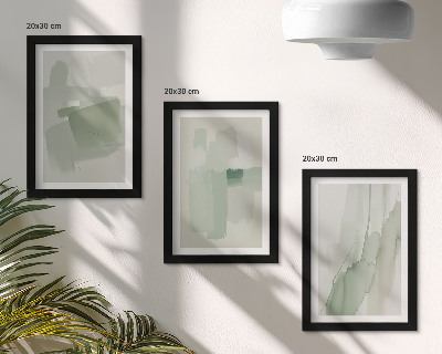 Bilderset mit rahmen Abstrakte Muster im Aquarellstil