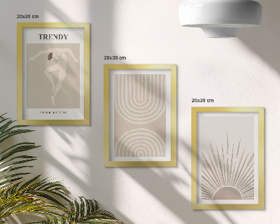 Bilderwand Pastellfarbene Poster, modische Boho-Abstraktionen