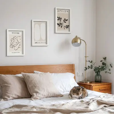 Bilderset mit Rahmen stilvolle minimalistische Matisse-Pflanzenmotive