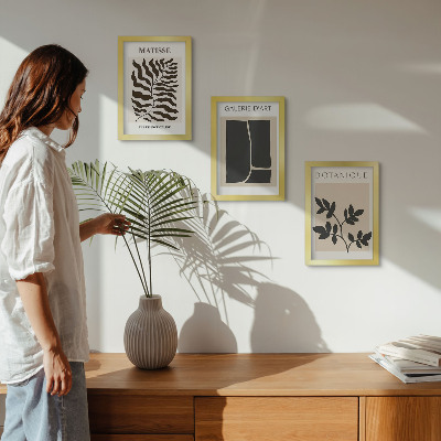 Fotowand Minimalistische Poster mit Pflanzenmustern und abstrakten Motiven