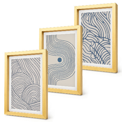 Bilderwand Abstrakte dekorative Linien Wellenformen