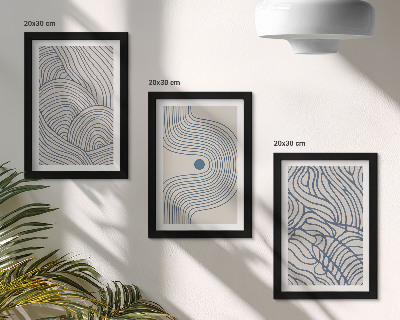 Bilderwand Abstrakte dekorative Linien Wellenformen
