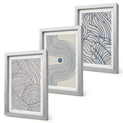 Bilderwand Abstrakte dekorative Linien Wellenformen