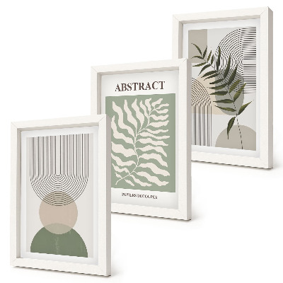 Bilderwand Botanische Abstraktionen im rustikalen Boho-Stil