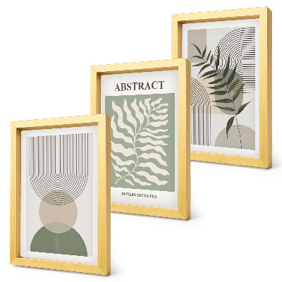 Bilderwand Botanische Abstraktionen im rustikalen Boho-Stil