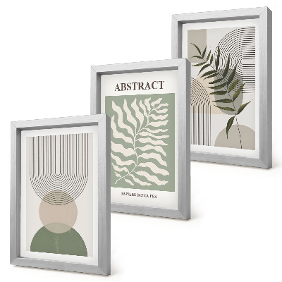 Bilderwand Botanische Abstraktionen im rustikalen Boho-Stil