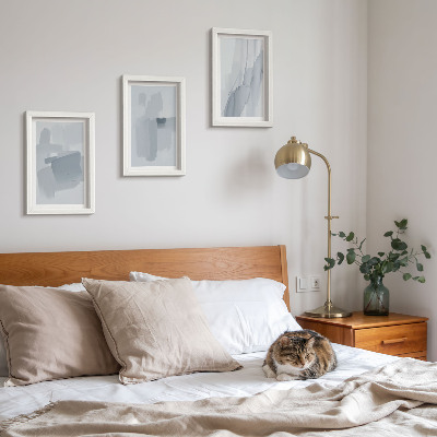 Bilderwand Abstrakte Kompositionen im Aquarellstil