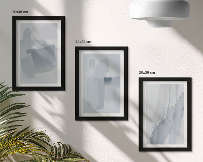 Bilderwand Abstrakte Kompositionen im Aquarellstil