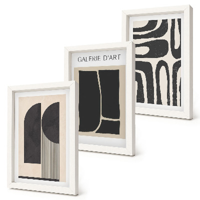Bilderset mit rahmen Abstrakte Formen, minimalistische Poster