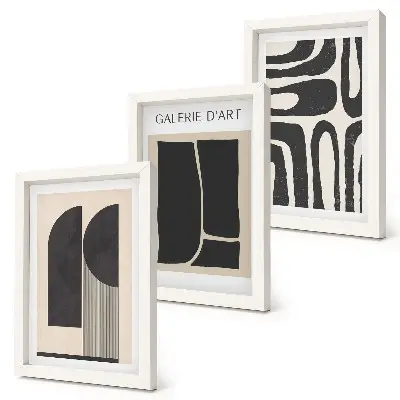 Abstrakte Formen Poster-Set minimalistische Bilder mit Rahmen
