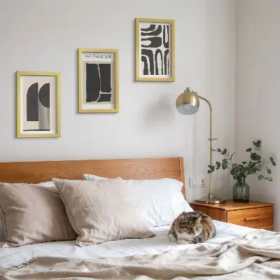 Abstrakte Formen Poster-Set minimalistische Bilder mit Rahmen