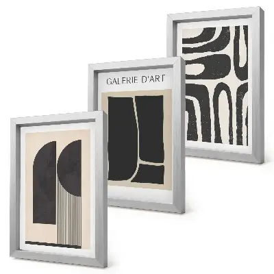 Abstrakte Formen Poster-Set minimalistische Bilder mit Rahmen