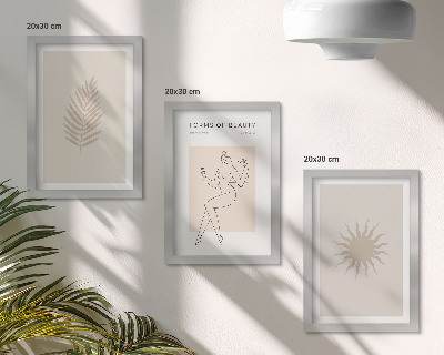 Bilderwand Eine Sammlung minimalistischer Formen und natürlicher Gestalten