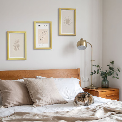 Bilderwand Eine Sammlung minimalistischer Formen und natürlicher Gestalten