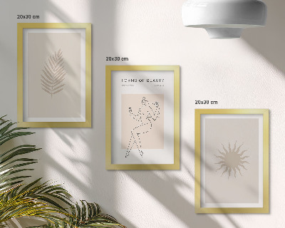 Bilderwand Eine Sammlung minimalistischer Formen und natürlicher Gestalten