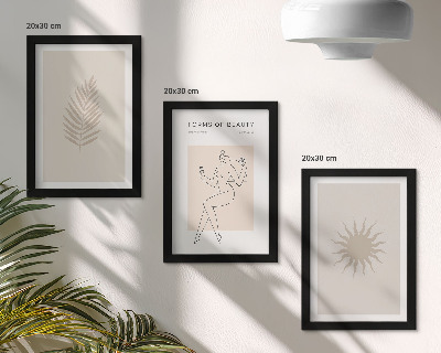 Bilderwand Eine Sammlung minimalistischer Formen und natürlicher Gestalten