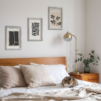 Bilderwand Abstrakte Pflanzenmuster und geometrische Formen
