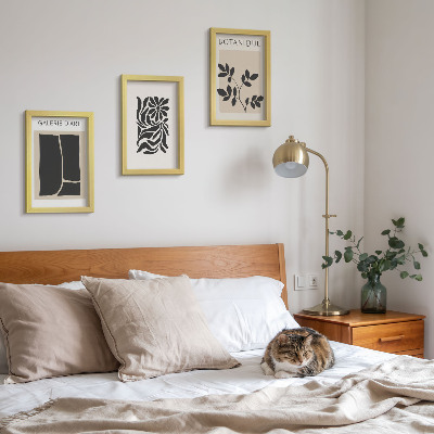 Bilderwand Abstrakte Pflanzenmuster und geometrische Formen