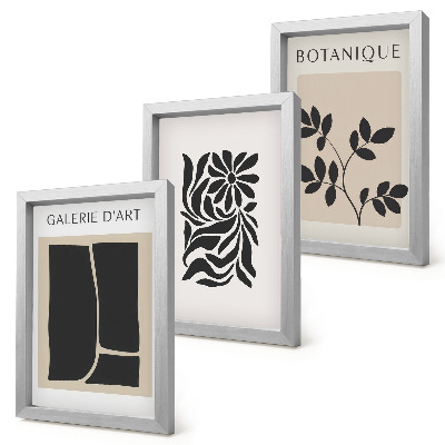 Bilderwand Abstrakte Pflanzenmuster und geometrische Formen