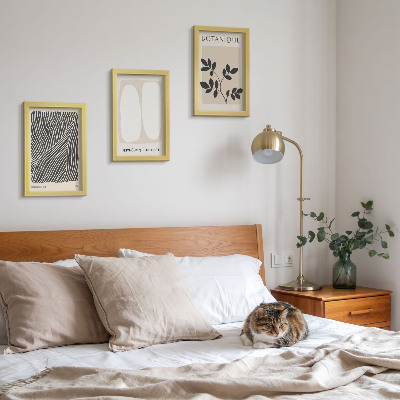 Fotowand Florale Muster und minimalistische Linien in neutralen Farben