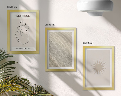 Fotowand Minimalistische Linien, Sand, Wellen, Sonne