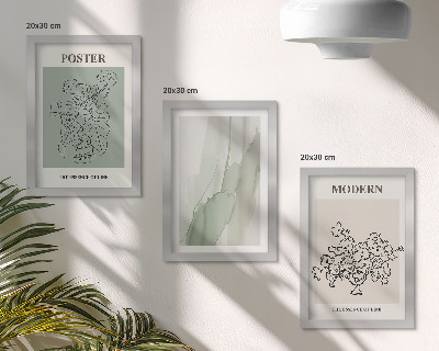 Bilderset mit rahmen Blumen in einer Vase im modernen und minimalistischen Stil
