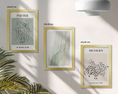 Bilderset mit rahmen Blumen in einer Vase im modernen und minimalistischen Stil