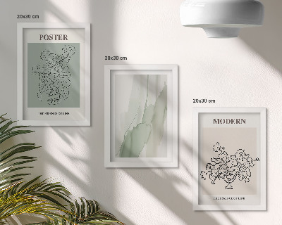 Bilderset mit rahmen Blumen in einer Vase im modernen und minimalistischen Stil