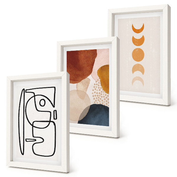 Bilderwand Abstrakte Formen und Farben, modische Dekorationen
