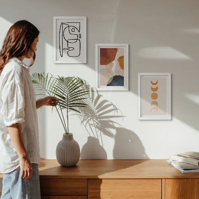 Bilderwand Abstrakte Formen und Farben, modische Dekorationen