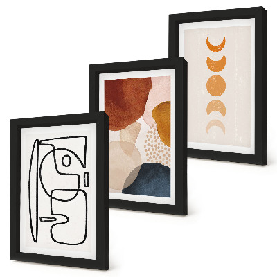 Bilderwand Abstrakte Formen und Farben, modische Dekorationen