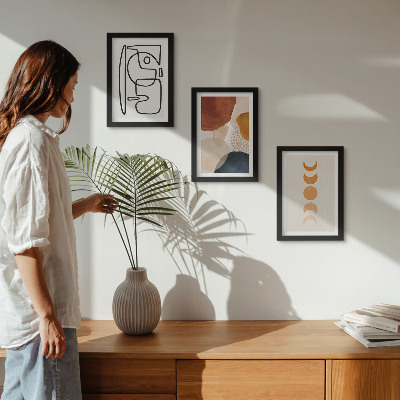 Bilderwand Abstrakte Formen und Farben, modische Dekorationen