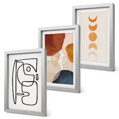 Bilderwand Abstrakte Formen und Farben, modische Dekorationen